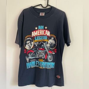 Vintage Elvis and Harley Davidson T-shirt